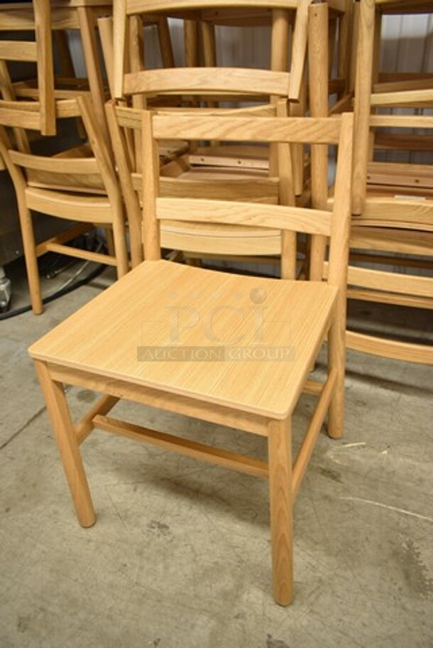 12 BRAND NEW SCRATCH AND DENT! Wooden Dining Height Chairs. 12 Times Your Bid!  - Image 3 of 7