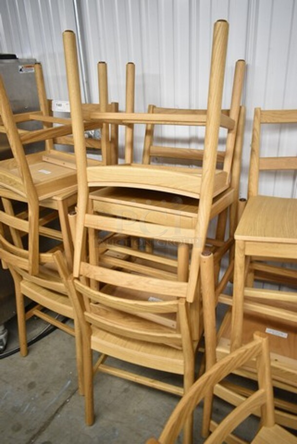 12 BRAND NEW SCRATCH AND DENT! Wooden Dining Height Chairs. 12 Times Your Bid!  - Image 5 of 7