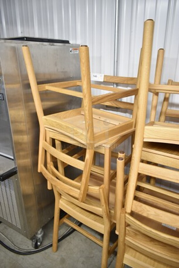 12 BRAND NEW SCRATCH AND DENT! Wooden Dining Height Chairs. 12 Times Your Bid!  - Image 6 of 7