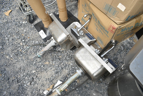 2 Stainless Steel Single Bay Wall Mount Sink w/ Faucet and Handles. 2 Times Your Bid! - Image 3 of 3