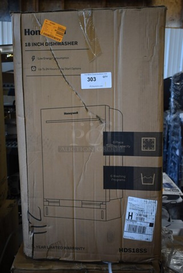 BRAND NEW IN BOX! Honeywell HDS18SS 18 Inch Dishwasher with 8 Place settings 6 Washing Programs - Image 2 of 5