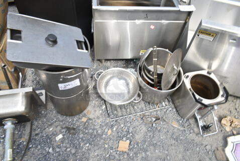ALL ONE MONEY! Lot of Various Items Including Metal Stock Pots and Colander. 