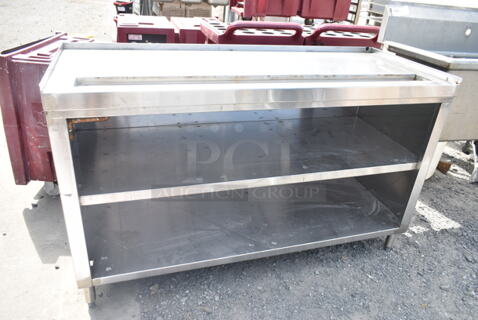 Stainless Steel Commercial Soda Station w/ 2 Under Shelves. 
