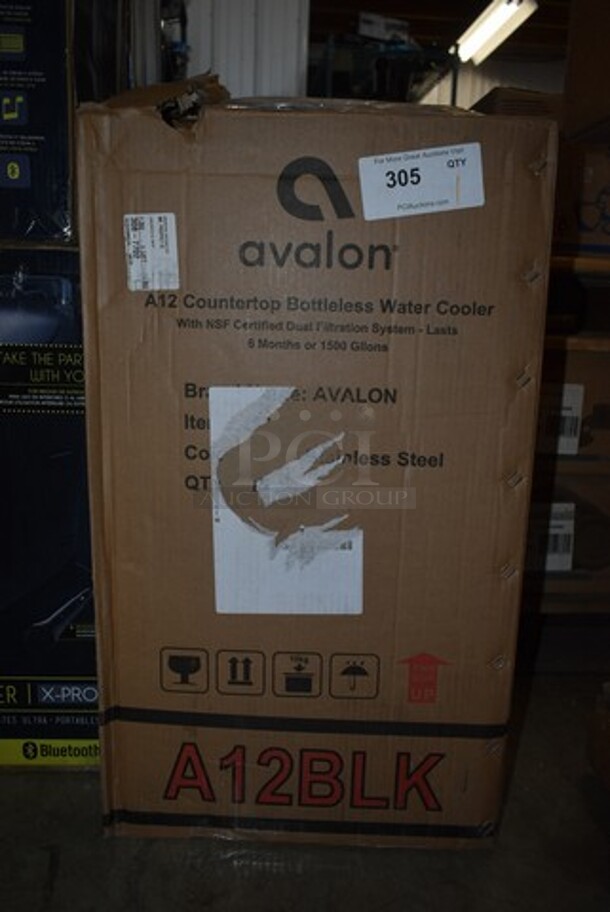 BRAND NEW IN BOX! Avalon A12BLK Countertop Bottleless Water Dispenser with Hot Cold and Cool Water Dual Filtration Self Cleaning and Built-in - Image 2 of 5