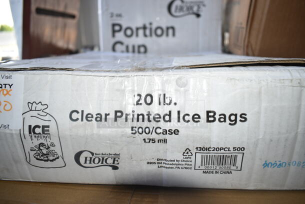 PALLET LOT of 20 BRAND NEW Boxes Including 3 Box 50016DWALLW Choice 16 oz. White Smooth Double Wall Paper Hot Cup - 500/Case, 50010C Choice 10 oz. Coffee Print Poly Paper Hot Cup - 1000/Case, 5008DWALLW Choice 8 oz. Tall White Smooth Double Wall Paper Hot Cup - 500/Case, 130WHSPOONH Choice White Heavy Weight Plastic Teaspoon - 1000/Case, 5002CPTE Lavex 2-Ply White Center Pull Paper Towel 510' Roll - 6/Case, 130IC20PCL500 Choice 20 lb. Clear Plastic Ice Bag with Ice Print - 500/Case, Choice 2 ox Portion Cups. 20 Times Your Bid!  - Image 4 of 8