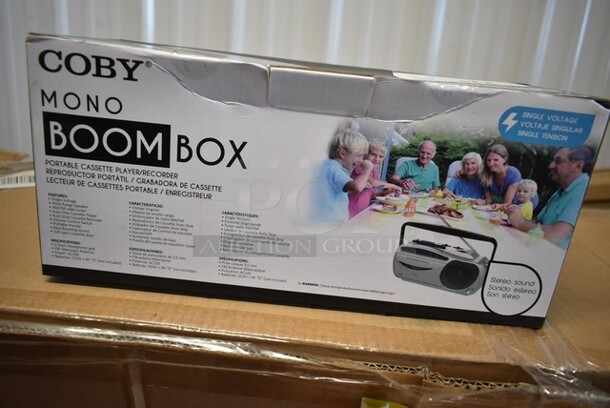3 BRAND NEW IN BOX! Coby CXC-350 Mono Boom Box Portable Cassette Player Recorder. 3 Times Your Bid! - Image 2 of 3