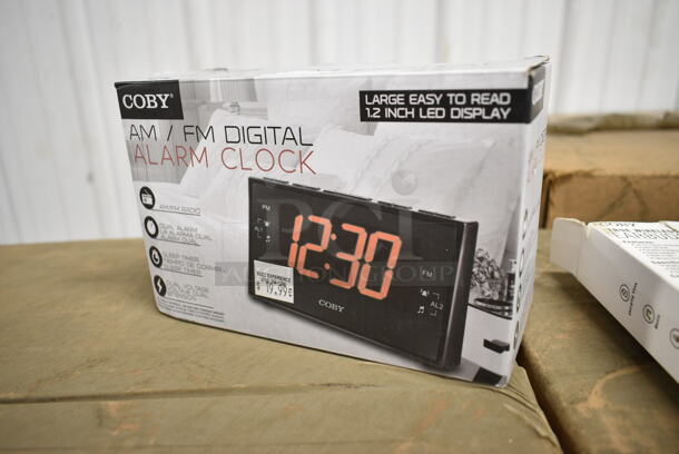 7 Various BRAND NEW Items Including 3 Coby CSTB-600 Digital TV Converters, Coby Universal Remote, Coby CR-201 Radio, Coby CETW512-RED Wireless Earbuds, Coby CBCR-103 AM/FM Digital Alarm Clock. 7 Times Your Bid!  - Image 11 of 12