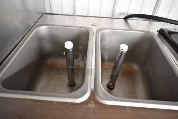Electro Freeze SL500-132 Stainless Steel Commercial Floor Style Water Cooled 2 Flavor w/ Twist Soft Serve Ice Cream Machine on Commercial Casters. 208-230 Volts, 3 Phase.  - Image 4 of 5