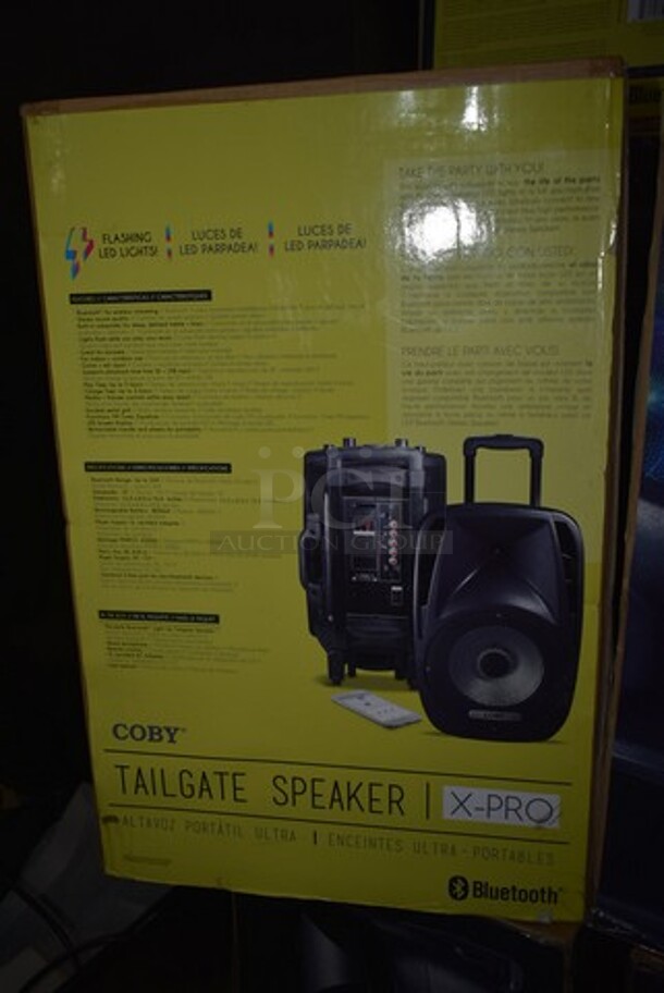 2 BRAND NEW SCRATCH AND DENT! Coby X Pro 10" Subwoofer Tailgate Speaker. 2 Times Your Bid!  - Image 3 of 5