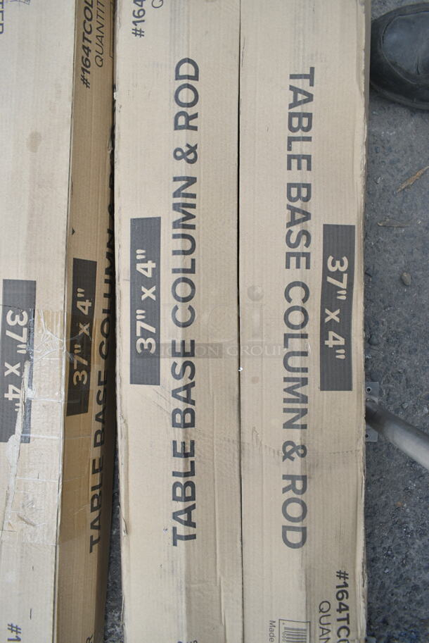 10 BRAND NEW Items Including 4 164TCOLRD437 Lancaster Table & Seating 37 1/2" x 4" Bar Height Table Base Column and Rod, 92223649 Rack Wire Holder, Metal Legs, Shelf Brackets. 10 Times Your Bid!  - Image 4 of 8