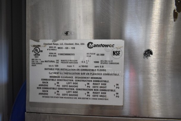 2 Garland MCO-GS-10S Master 200 Stainless Steel Commercial Natural Gas Powered Full Size Convection Oven w/ View Through Doors, Metal Oven Racks and Thermostatic Controls on Commercial Casters. 60,000 BTU. 2 Times Your Bid!  - Image 8 of 9