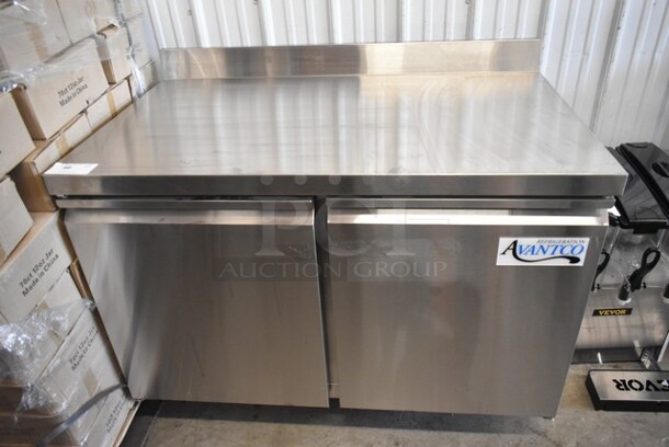 BRAND NEW SCRATCH AND DENT! 2023 Avantco 178SSWT48FHC Stainless Steel Commercial 2 Door Work Top Freezer. 115 Volts, 1 Phase. Tested and Working! - Image 2 of 7