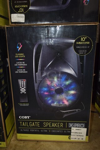 2 BRAND NEW SCRATCH AND DENT! Coby X Pro 10" Subwoofer Tailgate Speaker. 2 Times Your Bid! 