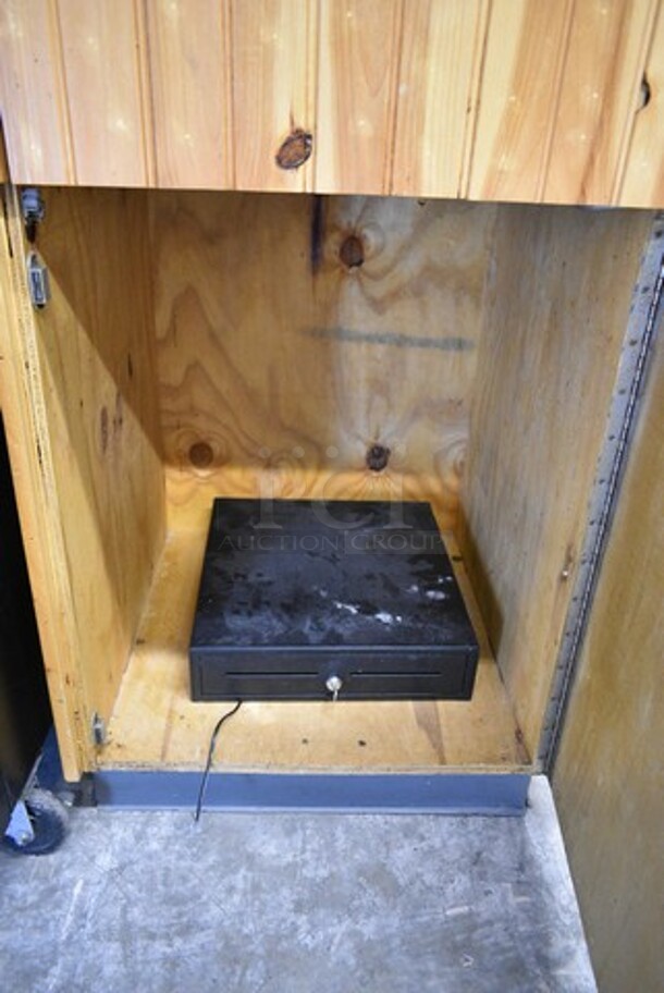 Wooden Trash Can Shell w/ Trash Flap and Door.  - Image 3 of 5