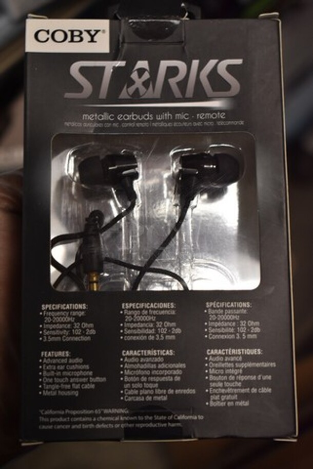5 BRAND NEW IN BOX! Items Including Coby Stereo Earbuds, Coby Red Earbuds, Coby White Earbuds, Starks Earbuds. 5 Times Your Bid! - Image 8 of 9