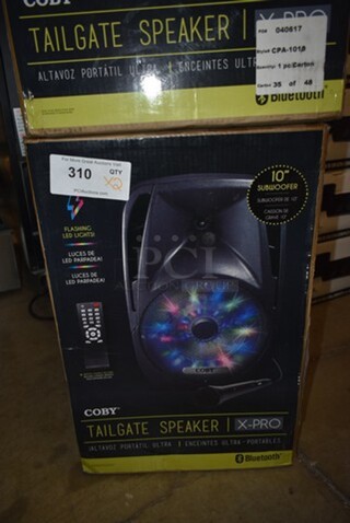 2 BRAND NEW SCRATCH AND DENT! Coby X Pro 10" Subwoofer Tailgate Speaker. 2 Times Your Bid! 