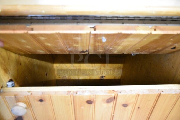 Wooden Trash Can Shell w/ Trash Flap and Door.  - Image 5 of 5