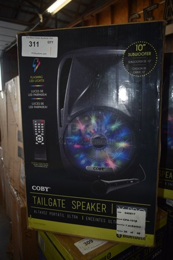 BRAND NEW SCRATCH AND DENT! Coby X Pro 10" Subwoofer Tailgate Speaker. - Image 1 of 4