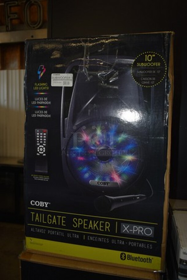 BRAND NEW SCRATCH AND DENT! Coby X Pro 10" Subwoofer Tailgate Speaker. - Image 2 of 5