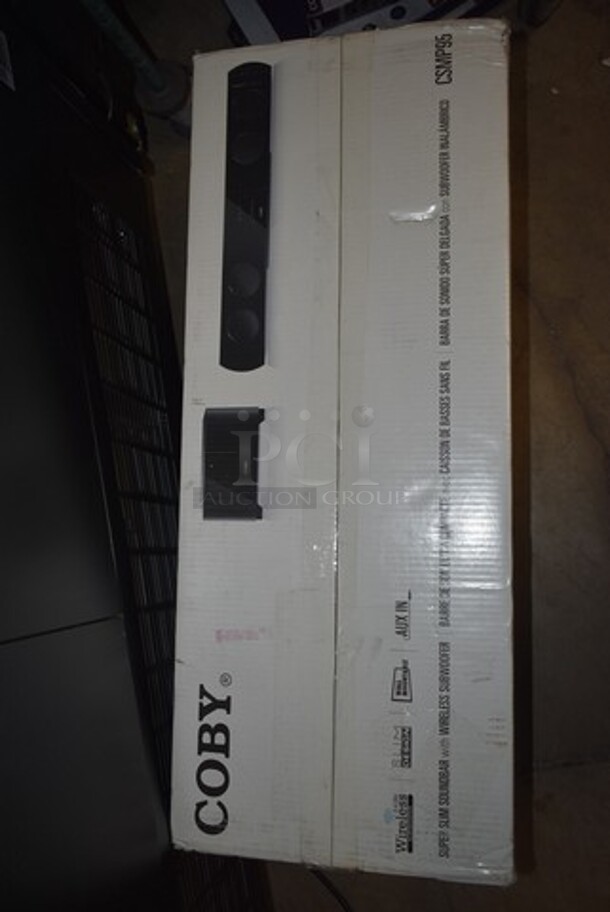 2 BRAND NEW SCRATCH AND DENT! Coby CSMP95 Super Slim Soundbar. 2 Times Your Bid!  - Image 3 of 5