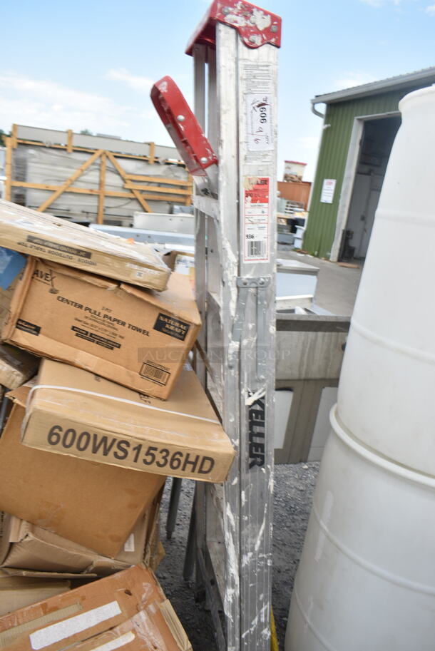 4 Various Items Including 6' A Frame Ladder, 2 Uline S-10757NAT White Poly Bins. 4 Times Your Bid! - Image 1 of 5