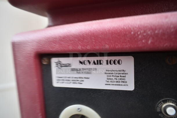 2 Novatek Novair Air Scrubber/Negative Air Machine 1000-500 CFM with HEPA Filtration F1000. 2 Times Your Bid! Tested and Working!  - Image 3 of 5