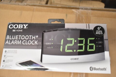 2 BRAND NEW IN BOX! Coby CRABT-104 Bluetooth Clock Radio. 2 Times Your Bid!