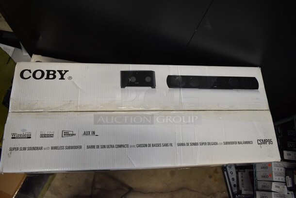 BRAND NEW SCRATCH AND DENT! Coby CSMP95 Super Slim Soundbar.  - Image 3 of 5