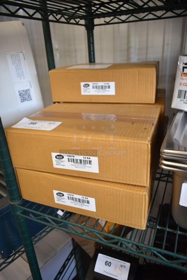 5 Boxes of 12 BRAND NEW SCRATCH AND DENT! TableCraft 10678 13 oz. Square Hammered Stainless Steel Fry Cup. 5 Times Your Bid!  - Image 2 of 3