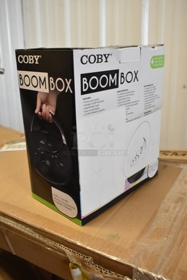 4 BRAND NEW IN BOX! Coby CBCD-04-BLK Boom Box. 4 Times Your Bid! - Image 2 of 3
