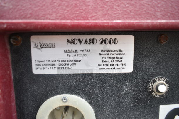 Novatek Novair 2000 Novair Air Scrubber/Negative Air Machine 2000-1000 CFM with HEPA Filtration. Tested and Working!  - Image 3 of 4