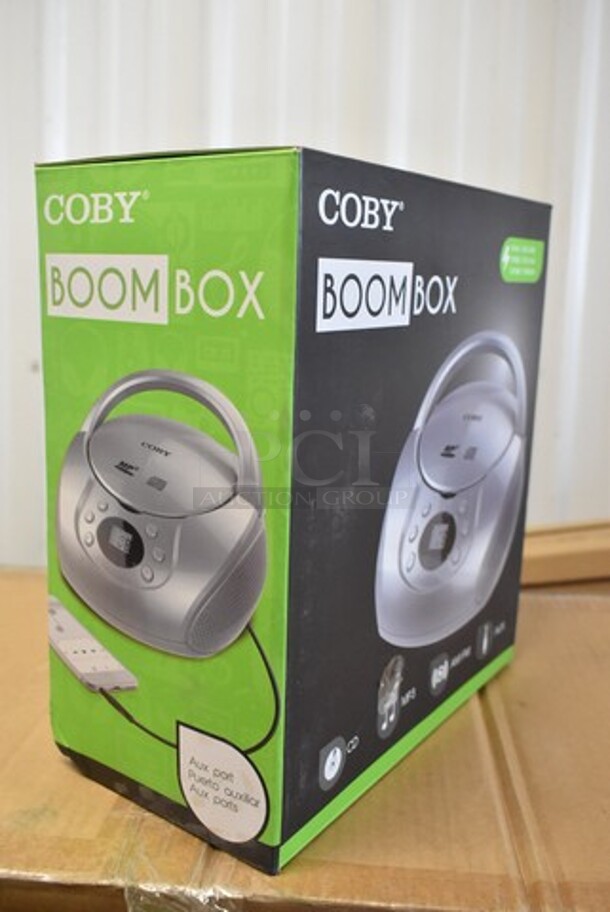 4 BRAND NEW IN BOX! Coby CBCD-04-SLV Boom Box. 4 Times Your Bid! - Image 2 of 3