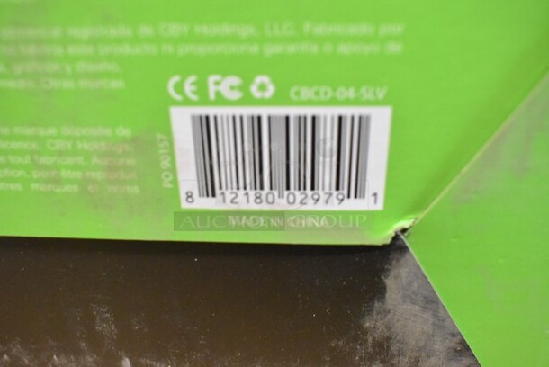 4 BRAND NEW IN BOX! Coby CBCD-04-SLV Boom Box. 4 Times Your Bid! - Image 3 of 3