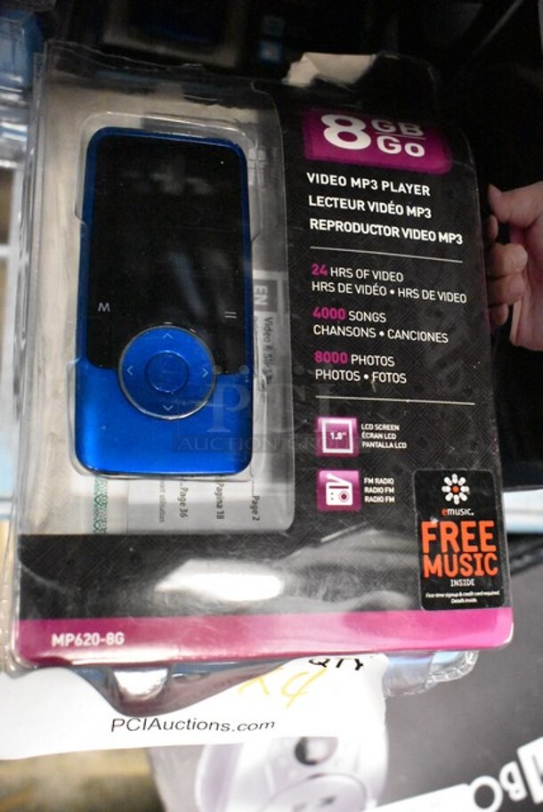 4 BRAND NEW IN BOX! Coby 8 GB Video MP3 Player. 4 Times Your Bid! - Image 1 of 2