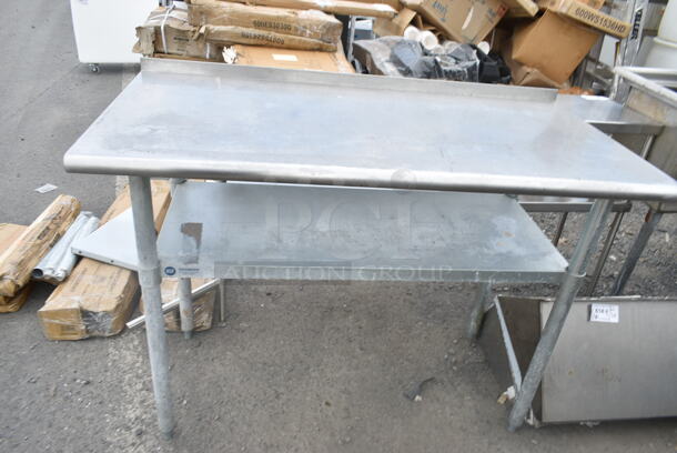 2 Items; Stainless Steel Table w/ Under Shelf and Stainless Steel 2 Tier Over Shelf. 2 Times Your Bid!  - Image 3 of 3