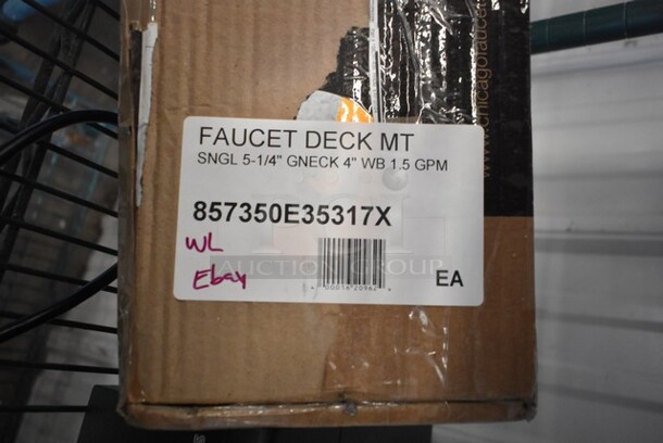 2 BRAND NEW SCRATCH AND DENT! Items Including Parker 12F22C2148AAF4C01 Complete Valve and Chicago Faucets 350-E35-317XKABCP Deck-Mounted Single-Hole Single-Supply Faucet with 5 1/4" Rigid / Swing Gooseneck Spout. 2 Times Your Bid!  - Image 4 of 4