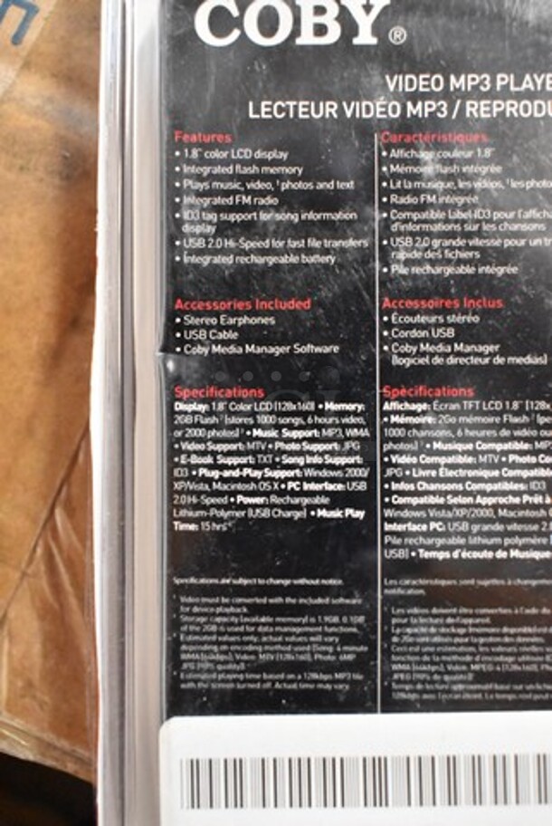 4 BRAND NEW IN BOX! Coby 2 GB Video MP3 Player. 4 Times Your Bid! - Image 2 of 3