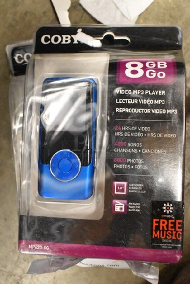 4 BRAND NEW IN BOX! Coby 8 GB Video MP3 Player. 4 Times Your Bid! - Image 1 of 3