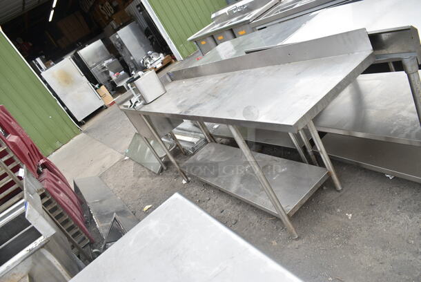 Stainless Steel Table w/ Basin and Under Shelf.  - Image 2 of 3
