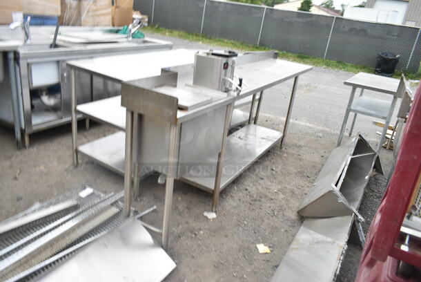 Stainless Steel Table w/ Basin and Under Shelf.  - Image 3 of 3