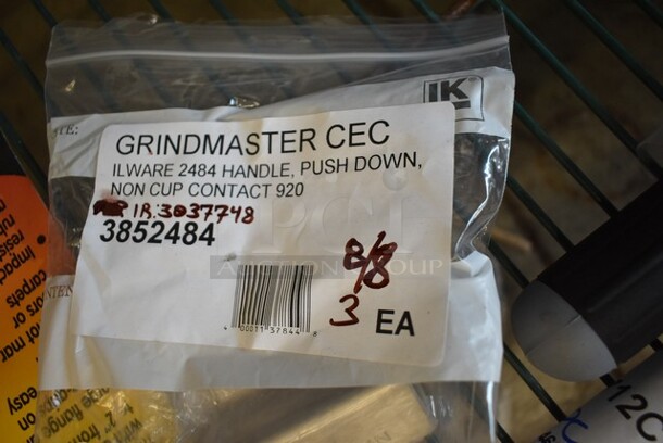 5 BRAND NEW SCRATCH AND DENT! Items Including 3852484 Grindmaster Cecilware 2484 Non-Contact Handle for Refrigerated Beverage Dispensers, 724K0190 Eliason Corporation K0190 Easy Swing Zinc Upper Cafe Hinge, 712CK6544A San Jamar CK6544A 44" x 2" Aluminum Wall Mounted Ticket Holder, 690FGQ7450YL Rubbermaid HYGEN FGQ74500YL00 Quick-Connect Telescopic Pole - 40", Master Caster Giant Foot Brown Rubber Door Stop 00964. 5 Times Your Bid! - Image 3 of 8