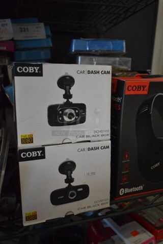 2 BRAND NEW! Coby DCHD101/DCHD102 Full HD Car Dash Cam. 2 Times Your Bid! 