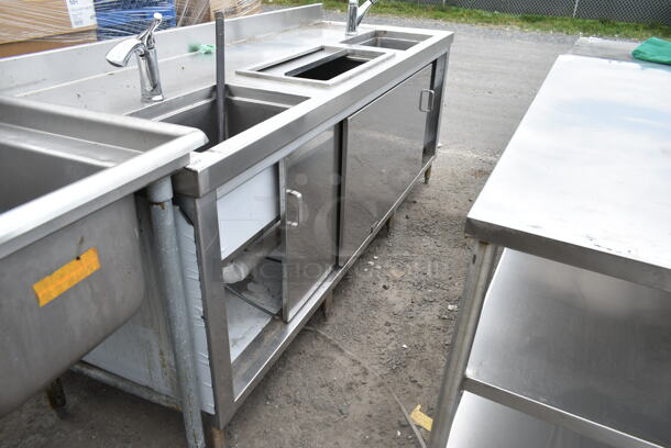 Stainless Steel Work Station w/ 2 Bays - Image 6 of 6