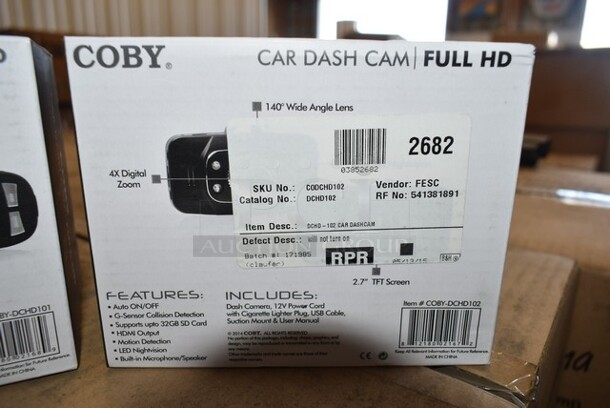 2 BRAND NEW! Coby DCHD101/DCHD102 Full HD Car Dash Cam. 2 Times Your Bid!  - Image 4 of 5
