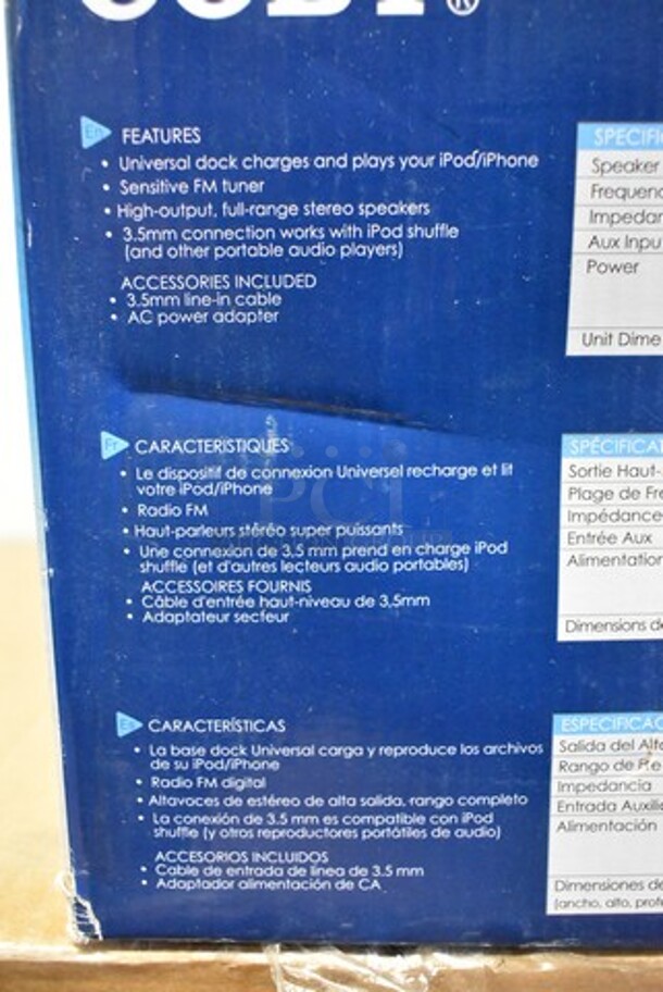 BRAND NEW IN BOX! Coby Portable Speaker System - Image 3 of 3