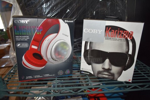 2 BRAND NEW! Coby Headphones Including Light Up and Karizma. 2 Times Your Bid! 