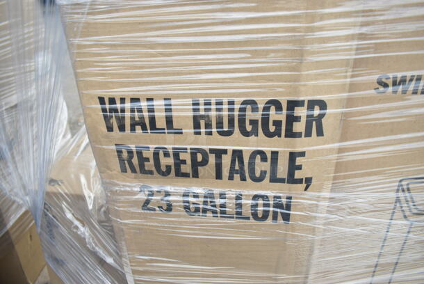 PALLET LOT of 8 BRAND NEW! Boxes of Various Items Including Swingline Receptacle, Wall Hugger Receptacle, Wall Hugger Drop Shot Lid, Tan Poly Trash Cans. 8 Times Your Bid! - Image 7 of 9