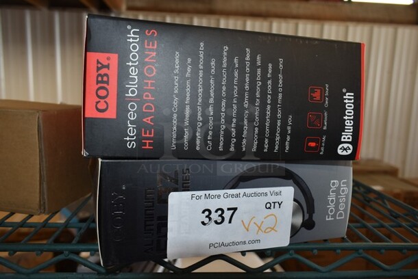 2 BRAND NEW! Coby Headphones. 2 Times Your Bid!  - Image 2 of 6