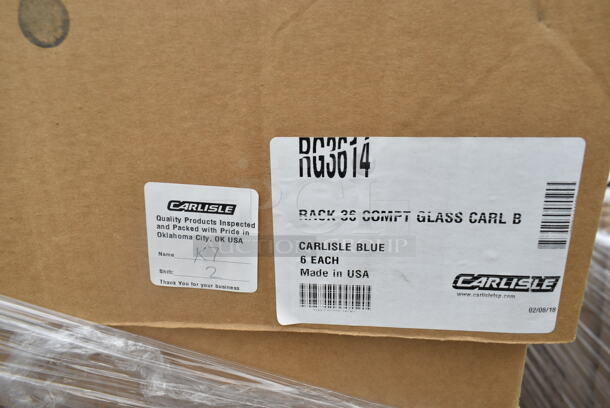 PALLET LOT of 14 BRAND NEW! Boxes of Carlisle RG3614 Blue Poly Dish Racks. 14 Times Your Bid! - Image 3 of 10