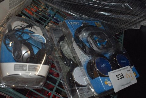 3 BRAND NEW! Coby Headphones. 3 Times Your Bid! 